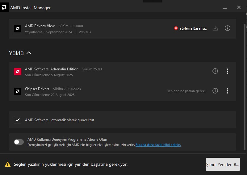 AMD Ekran Kartı Güncelleme