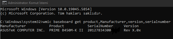 cmd anakart öğrenme