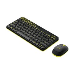 LOGITECH MK240 Siyah/Sarı Kablosuz Klavye Mouse Set 