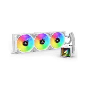 SHARKOON S100 ARGB WHITE 360 LGA1700/1851/AM5 360mm Beyaz Sıvı İşlemci Soğutucusu SHARKOON S100 ARGB WHITE 360 LGA1700/1851/AM5 360mm Beyaz Sıvı İşlemci Soğutucusu