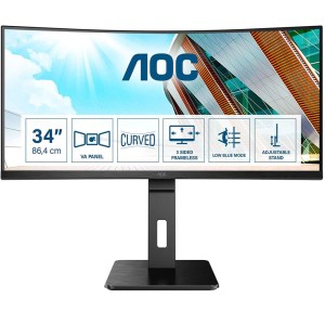 AOC  CU34P2A 34” 100HZ 1MS 2K WQHD HDMI DP Adaptive-Sync VA Kavisli Monitör 