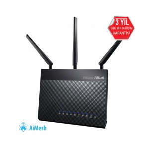 ASUS DSL-AC68U 600Mbps-1300Mbps VDSL Destekli Kablosuz AC 4 Port ADSL2+ Modem