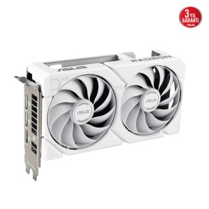 ASUS DUAL Radeon RX 9060 XT OC White Edition 16GB GDDR6 128Bit RDNA 4 AMD Beyaz Ekran Kartı-DUAL-RX9060XT-16G-WHITE