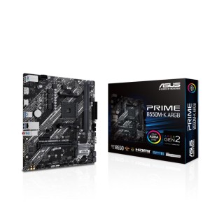 ASUS PRIME B550M-K ARGB AMD B550 Soket AM4 DDR4 5100MHz 2xM.2 mATX Anakart