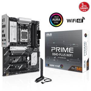 ASUS PRIME B840-PLUS WIFI AMD B840 Soket AM5 DDR5 7600MHz (OC) WiFi 6 ATX Anakart