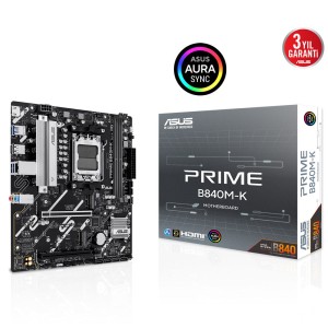 ASUS PRIME B840M-A-CSM AMD B840 Soket AM5 DDR5 7600MHz (OC) WiFi 6 mATX Anakart