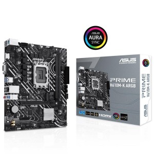 ASUS PRIME H610M-K ARGB Intel H610 LGA1700 DDR5 5600Mhz mATX Anakart