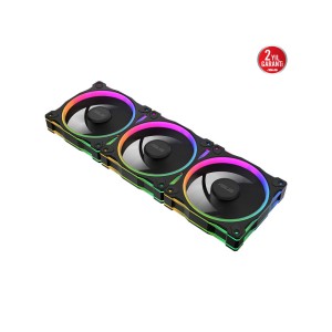 ASUS PRIME MR120 FAN ARGB REVERSE SİYAH 3IN1 3x120mm AURA Sync Siyah 3'lü Fan Kit