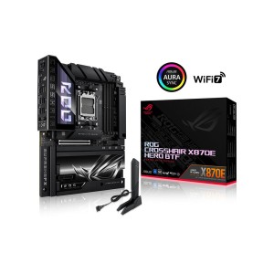 ASUS ROG CROSSHAIR X870E HERO BTF AMD X870E Soket AM5 DDR5 8400Mhz  WiFi 7 + BT AURA RGB ATX BTF Anakart