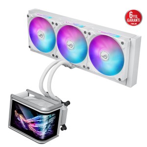 ASUS ROG RYUO IV 360 ARGB - BEYAZ HAREKETLİ 6.67 INÇ KAVİSLİ AMOLED EKRANLI 360mm Sıvı İşlemci Soğutucu