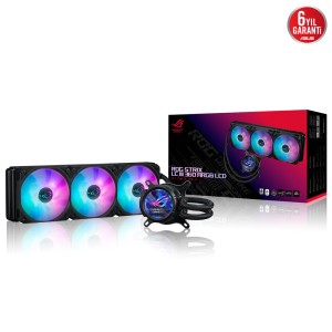 ASUS ROG STRIX LC III ARGB LCD  2.1" IPS LCD AURA Sync AF-12S ARGB Fanlı 360mm Siyah Sıvı Soğutucu