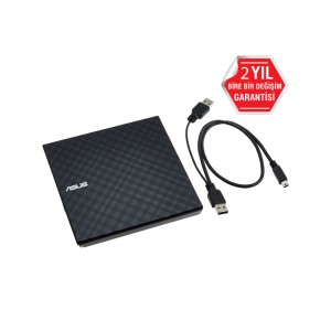 ASUS SDRW-08D2S-U LITE 8X M-DİSC DESTEKLİ Windows ve Mac OS Siyah Harici DVD Yazıcı