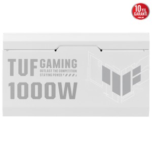 ASUS TUF GAMING 1000G Beyaz 80Plus Gold 1000W Modüler ATX 3.1 Güç Kaynağı