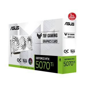 ASUS TUF Gaming GeForce RTX 5070 Ti 16GB GDDR7 White OC Edition DLSS 4 256Bit NVIDIA Ekran Kartı