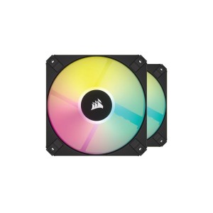 CORSAIR AF Serisi CO-9050156-WW ICUE AF140 RGB SLIM 140MM PWM Siyah 2'li Fan Kiti