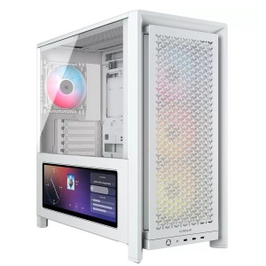 CORSAIR FRAME 4000D LCD RS ARGB Fanlı LCD Ekranlı Mid-Tower CC-9011327-WW Beyaz Bilgisayar Kasası