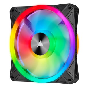 CORSAIR iCUE QL120 3 x 120mm RGB Siyah Fan - NODE CORE Kontrolcü
