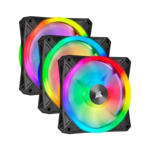 CORSAIR iCUE QL120 3 x 120mm RGB Siyah Fan - NODE CORE Kontrolcü