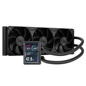 CORSAIR NAUTILUS II 360 RS LCD 3.5 inç LCD Ekranlı 3x120mm Fanlı 360mm İşlemci Soğutucu-CW-9061053-WW