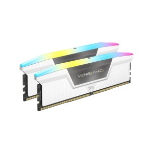 CORSAIR VENGEANCE RGB 64GB (2X32GB) DDR5 CL30 6000MHz AMD EXPO & Intel XMP White Ram - CMH64GX5M2B6000Z30W