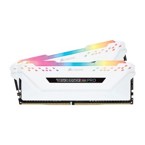 CORSAIR Vengeance RGB PRO 16GB (2x8GB) DDR4 2666MHz CL16 CMW16GX4M2A2666C16W Beyaz Ram