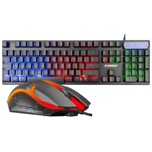 Everest KM-191 ENTRY 1000 Dpi USB Gökkuşağı Ayd.Türkçe Q Siyah Gaming Oyuncu Klavye + Mouse Set