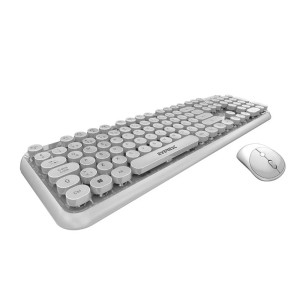 Everest ROUND KM-6282 Beyaz Kablosuz Q Multimedia Klavye + Mouse Set