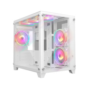 FRİSBY FC-9510G Phoenix 6x120mm RGB Fanlı Beyaz Gaming Kasa