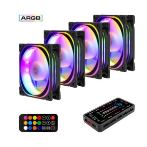 FRISBY S120 FCL-F1274C 4x120mm ARGB Kasa Fan Kiti