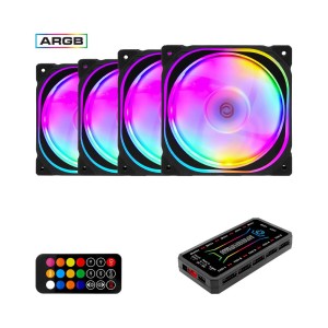 FRISBY S120 FCL-F1274C 4x120mm ARGB Kasa Fan Kiti