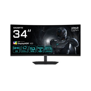 GIGABYTE 34” G34WQC2 200Hz 1ms GTG VA  3440x1440 (WQHD) Adaptive-Sync HDR Kavisli Gaming Monitör