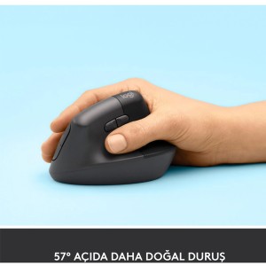 LOGITECH Lift Kablosuz Ergonomik Dikey Mouse - Siyah-910-006473