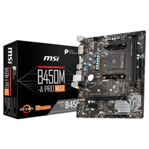 MSI B450M-A PRO MAX Amd B450 Soket AM4 DDR4 4133Mhz (OC) M.2 mATX Anakart