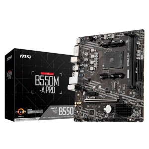 MSI B550M-A PRO Amd B550 Soket AM4 DDR4 4600MHz (O.C.) M.2 mATX Anakart