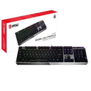 MSI GG VIGOR GK50 LOW PROFILE TR Mekanik RGB Metal Tuş Yüzeyi Türkçe Q Gaming Klavye