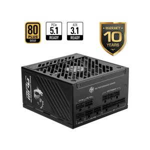 MSI MPG A850GS PCIE5 850W 80 PLUS Gold ATX 3.1 PCIE 5.1 Full Modüler Güç Kaynağı