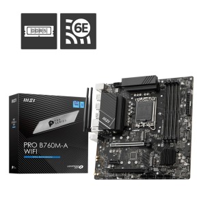MSI PRO B760M-A WIFI Soket 1700 B760 DDR5 6800MHZ(OC) PCI-E Gen4 ATX Anakart