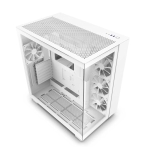 NZXT H9 Flow Temperli Camlı ATX Beyaz Mid Tower Kasa-CM-H91FW-01