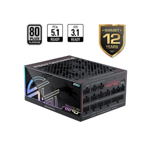 MSI MPG AI1300TS PCIE5 1300W 80Plus Titanium ATX 3.1/PCIe 5.1 Full Modüler Güç Kaynağı MSI MPG AI1300TS PCIE5 1300W 80Plus Titanium ATX 3.1/PCIe 5.1 Full Modüler Güç Kaynağı