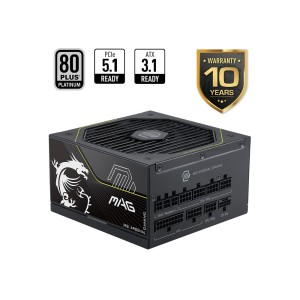 MSI MAG A1200PLS PCIE5 1200W 80Plus Platinium ATX 3.1/PCIe 5.1 Full Modüler Güç Kaynağı MSI MAG A1200PLS PCIE5 1200W 80Plus Platinium ATX 3.1/PCIe 5.1 Full Modüler Güç Kaynağı