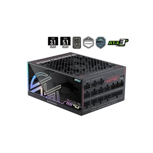 MSI MPG Ai1600TS PCIE5 1600W 80Plus Titanium ATX 3.1/PCIe 5.1 Full Modüler Güç Kaynağı MSI MPG Ai1600TS PCIE5 1600W 80Plus Titanium ATX 3.1/PCIe 5.1 Full Modüler Güç Kaynağı