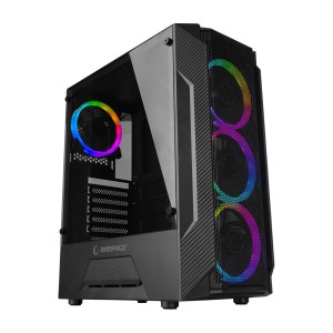 Rampage FUSION 4 x Rainow Fanlı Siyah Temperli Cam Gaming Kasa