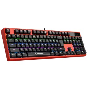 Rampage KB-R18 Myth Kırmızı USB Gökkuşağı Aydınlatmalı Tükçe Q Mekanik Gaming Klavye