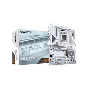 GIGABYTE B850 EAGLE ICE AMD B850 AM5 DDR5 Soket 8200MT/s Beyaz ATX Anakart