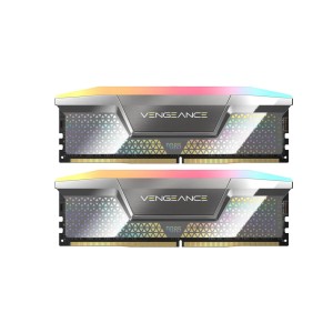 CORSAIR Vengeance Silver RGB 48GB (2x24GB) 8000MT/s CL38 DDR5 CUDIMM Ram-CMHC48GX5M2X8000C38