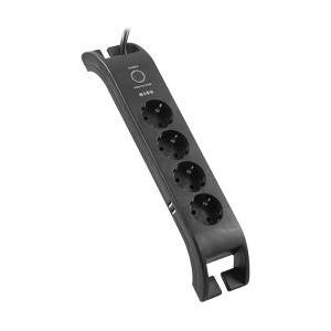 S-link SPG3041 2xUSB 900 Joule 2m  4'lü Siyah Akım Korumalı Priz