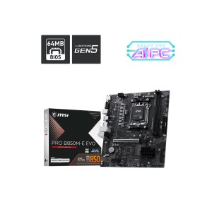 MSI PRO PRO B850M-E EVO AMD B850 AM5 DDR5 8200MT/s mATX Anakart