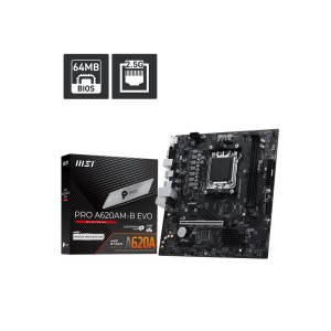 MSI PRO A620AM-B EVO AMD A620 AM5 DDR5 6800MT/s mATX Anakart