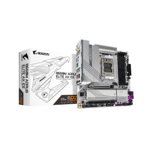 GIGABYTE B650M AORUS ELITE AX ICE AMD B650 Soket AM5 DDR5 8000MT/s(OC) mATX Anakart