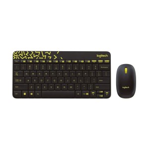 LOGITECH MK240 Siyah/Sarı Kablosuz Klavye Mouse Set 